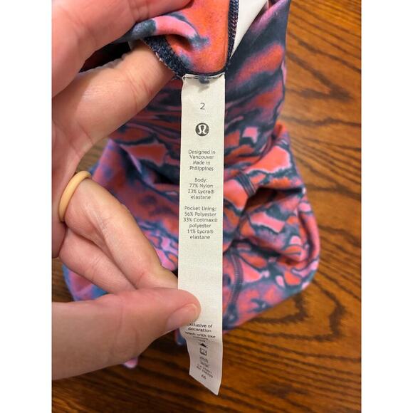 Lululemon Wunder Train High Rise Short 8" Chroma Clash Multi Size 2 - Picture 4 of 5